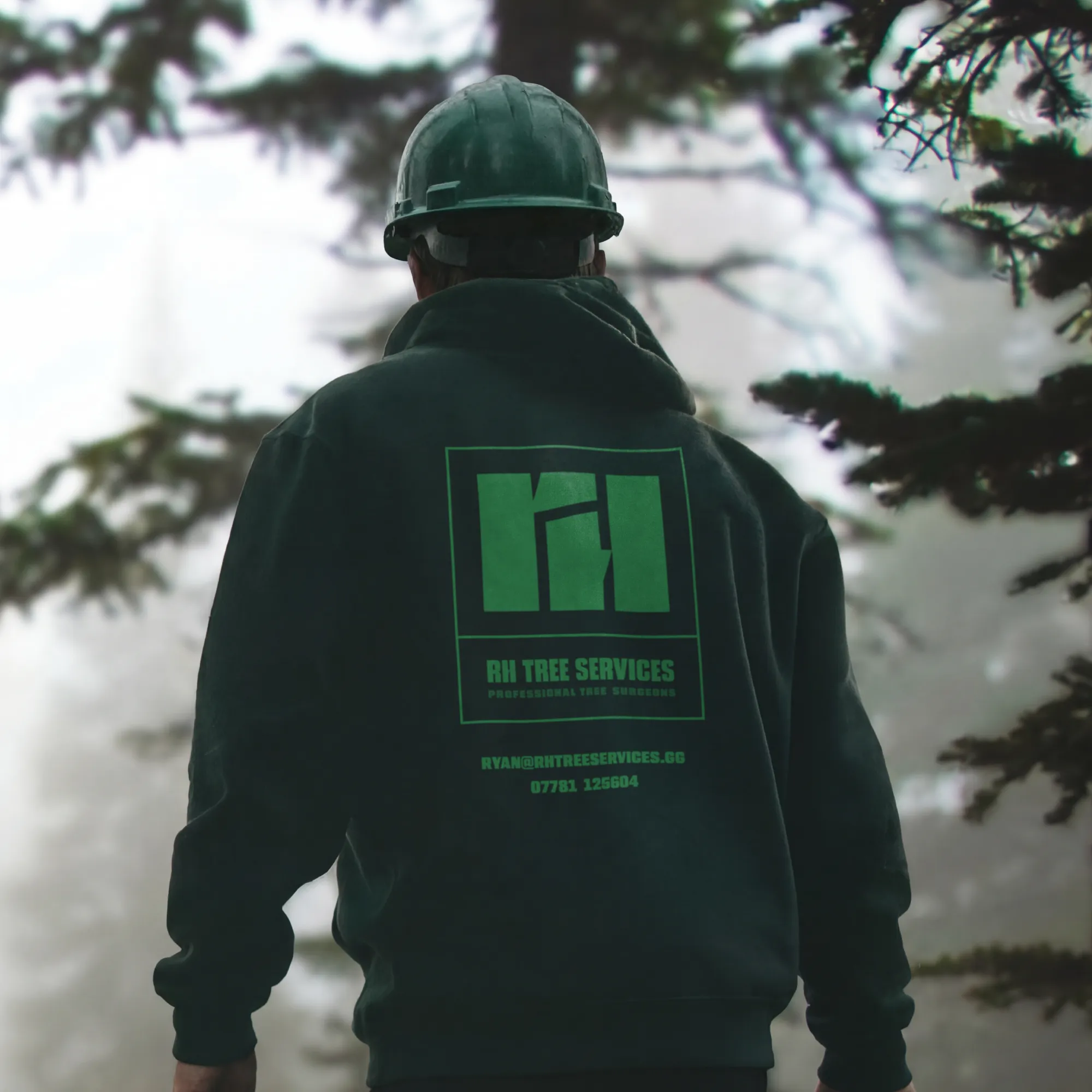 Workwear clothing design for a Guernsey tree surgeon