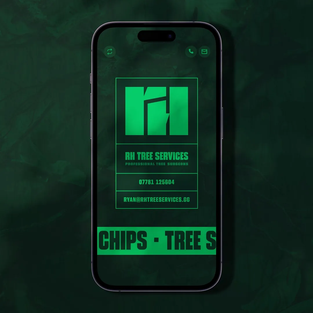 Web design and development for a tree surgery business in Guernsey